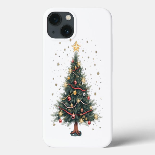 Eleganter Weihnachtsbaum Case-Mate iPhone Hülle (Rückseite)