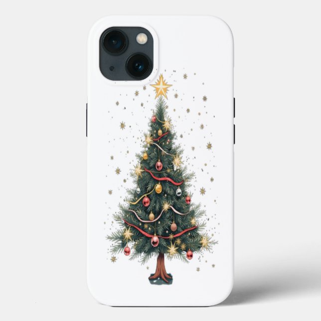 Eleganter Weihnachtsbaum Case-Mate iPhone Hülle (Rückseite)