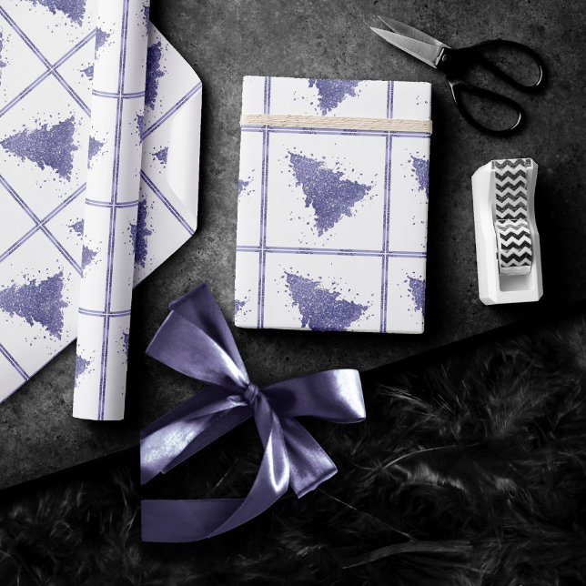 Eleganter Weihnachtsbaum | Charming Lavender Lila Geschenkpapier (Von Creator hochgeladen)