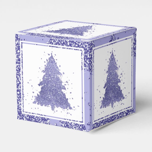 Eleganter Weihnachtsbaum | Charming Lavender Lila Geschenkschachtel (Vorderseite)