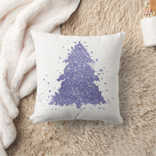 Eleganter Weihnachtsbaum   Charming Lavender Lila Kissen