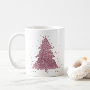 Eleganter Weihnachtsbaum Dusty Mauve Pink Spritz Kaffeetasse