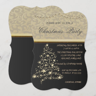 Eleganter Weihnachtsbaum, Firmenweihnachtsfeier Einladung