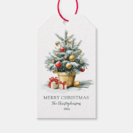Eleganter Weihnachtsbaum Geschenkanhänger