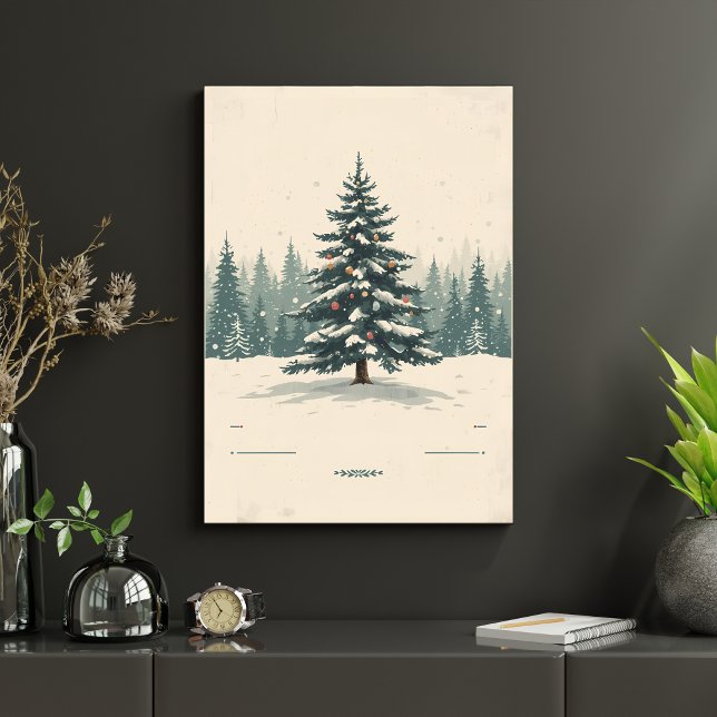 Eleganter Weihnachtsbaum inmitten eines Poster im  (Von Creator hochgeladen)