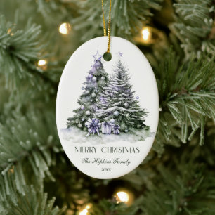 Eleganter Weihnachtsbaum Keramik Ornament