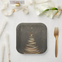 Eleganter Weihnachtsbaum mit goldenem Schimmer