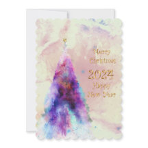 Eleganter Weihnachtsbaum mit goldener Textgestaltu