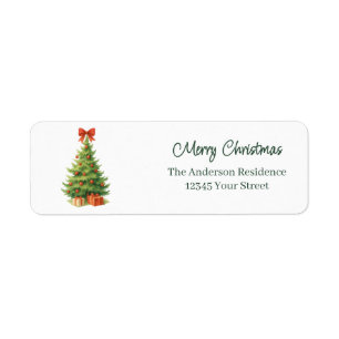 Eleganter Weihnachtsbaum mit Red Bow & Presents -