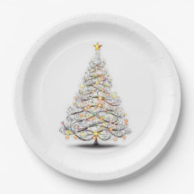 eleganter Weihnachtsbaum mit strahlenden Lichtern