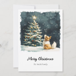 Eleganter Weihnachtsbaum ohne Foto Feiertagskarte