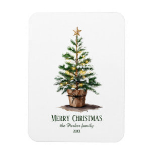 Eleganter Weihnachtsbaum ohne Foto Magnet