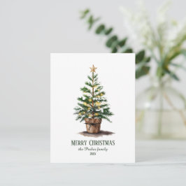 Eleganter Weihnachtsbaum ohne Foto RSVP Karte