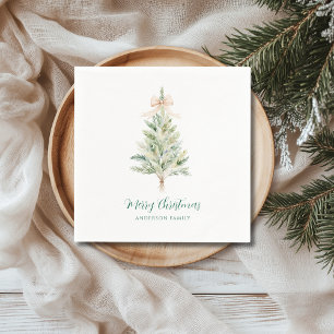 Eleganter Weihnachtsbaum Serviette