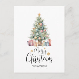 Eleganter Weihnachtsbaum & Veranstaltungen Postkarte