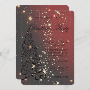 Eleganter Weihnachtsbaum, Weihnachts-Party Einladung