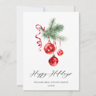 Eleganter Weihnachtsbaumschmuck Firmen-Gruß Feiertagskarte