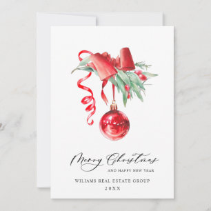 Eleganter Weihnachtsbaumschmuck Firmen-Gruß Feiertagskarte