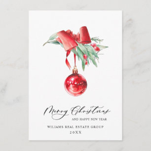 Eleganter Weihnachtsbaumschmuck Firmen-Gruß Feiertagskarte