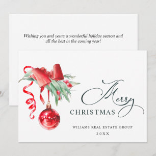 Eleganter Weihnachtsbaumschmuck Firmen-Gruß Feiertagskarte