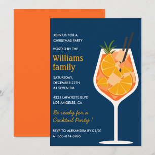 Eleganter Weihnachtscocktail Party Modern Einladung