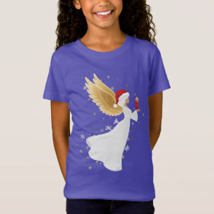 Eleganter Weihnachtsengel mit goldenen Flügeln & S T-Shirt