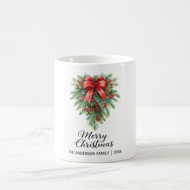 Eleganter Weihnachtsfeiertag Kaffeetasse (Mittel)