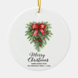 Eleganter Weihnachtsfeiertag Keramik Ornament