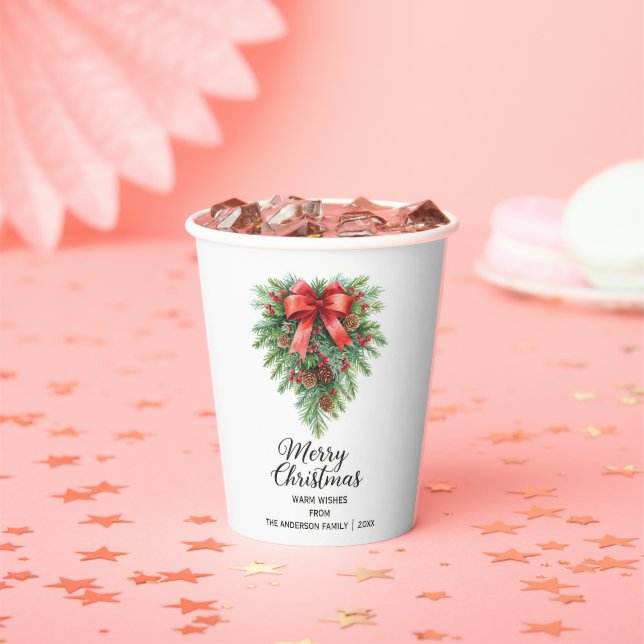 Eleganter Weihnachtsfeiertag Pappbecher (Insitu)