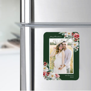 Eleganter Weihnachtsfoto-Magnet Magnet