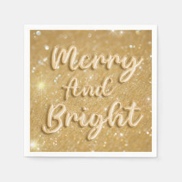 Eleganter Weihnachtsgold-Glitzer Serviette