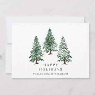 Eleganter Weihnachtsgruß der Firma mit Kiefernbaum Feiertagskarte