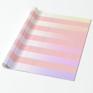 Eleganter Weihnachtsholografie und rosa Streifen Geschenkpapier