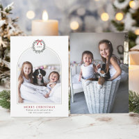 Eleganter Weihnachtskranz gebogener Familien-2-Fot