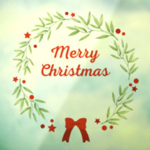 Eleganter Weihnachtskranz und Sterne