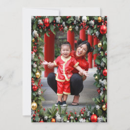 Eleganter Weihnachtsrahmen Feiertagskarte