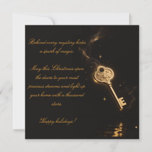 Eleganter Weihnachtsschlüssel zur Magie Schwarz un