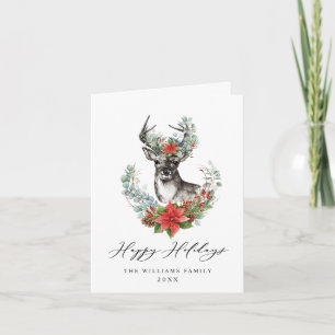 Eleganter Weihnachtsstern Hirsch Frohe Weihnachten