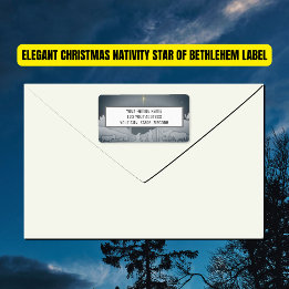 Eleganter Weihnachtsstern von Bethlehem Adressaufkleber