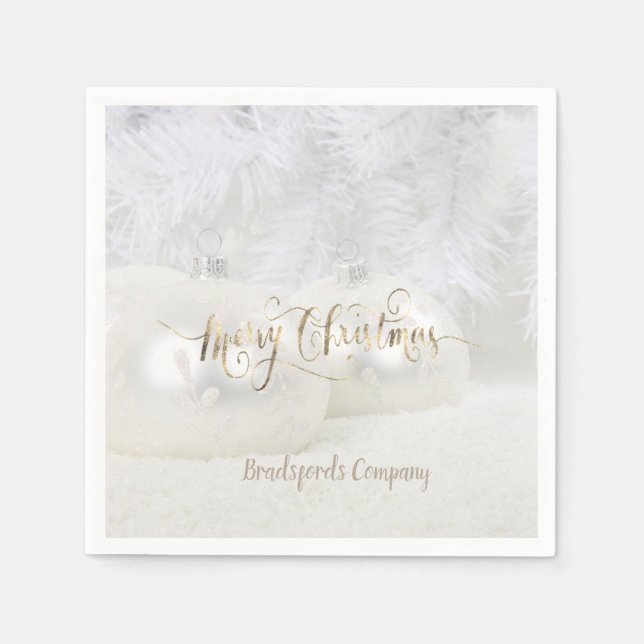 Eleganter Weihnachtsurlaub, Balls Serviette (Vorderseite)