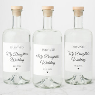Eleganter Wein 'Ich habe die Hochzeit meiner Tocht Alkoholflaschenetikett