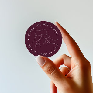 Eleganter Wein-Junggesellinnenabschied Runder Aufkleber