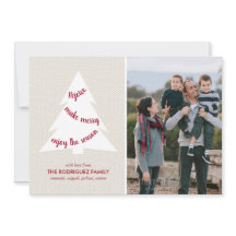 Eleganter Weiße Weihnachtsbaum auf Beige Custom Fo