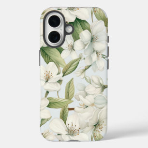 Eleganter weißer Apfelwein iPhone 16 Hülle