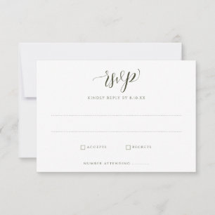 Eleganter weißer Blumenblätterturm Hochzeit RSVP Karte