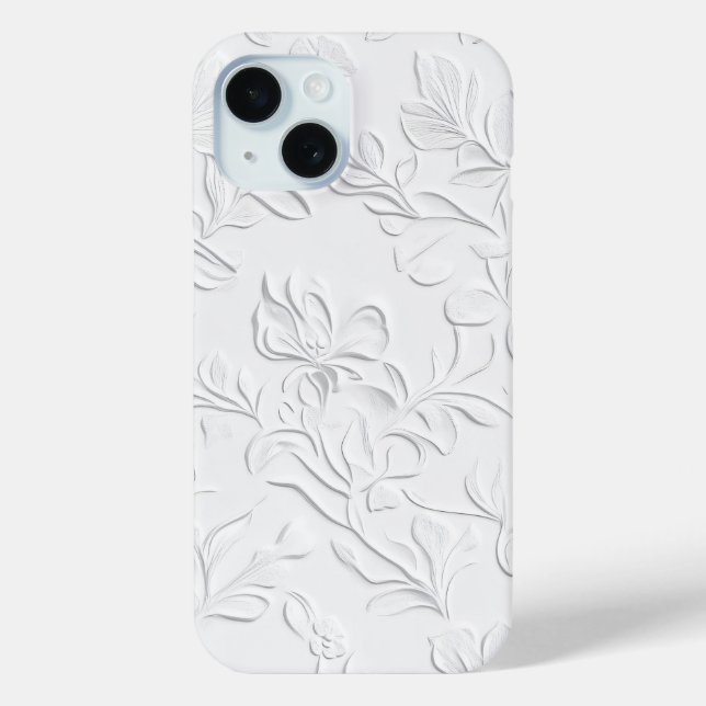 Eleganter weißer Blumenkohl-Fall Case-Mate iPhone Hülle (Rückseite)