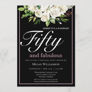 Eleganter, weißer Blumenstrauß und herrlicher Gebu Einladung