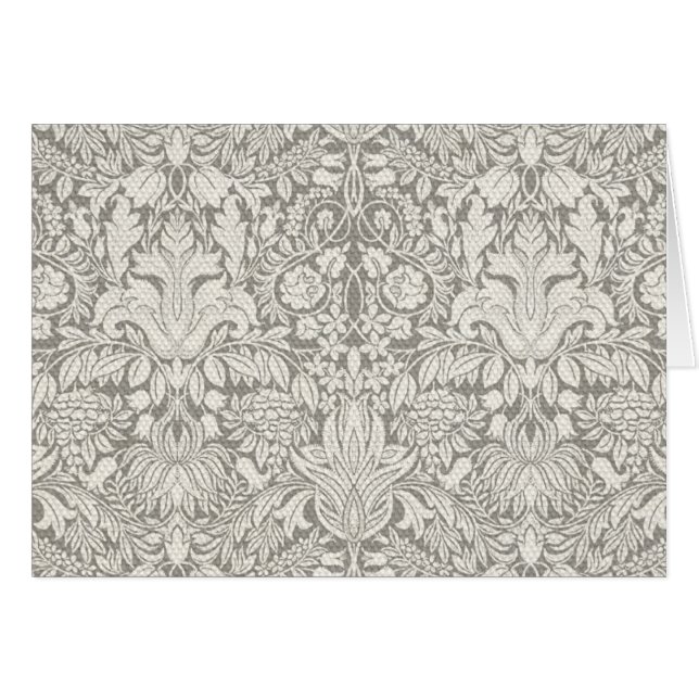 eleganter weißer Damast-Spitzenbrokat (Vorderseite (Horizontal))