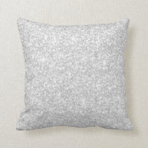 Eleganter Weißer Glitzer & Glitzern Kissen