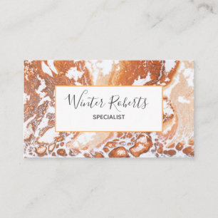 Eleganter, weißer Korallenmarmor beruflich Visitenkarte